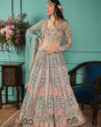Dark Green With French Floral Motifs