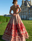 Red and Green Lehenga Set