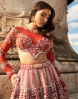 Full sleeve- Red Lehenga Set