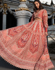 Red Puff- Sleeve Lehenga Set