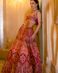 Bahaara Pink Punch lehenga set