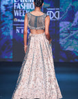 2 Pannel French Blue Lehenga Set
