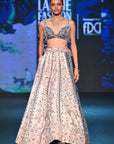 2 Pannel French Blue Lehenga Set