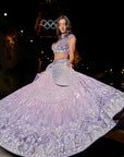 Purple Ombre Lehenga Set