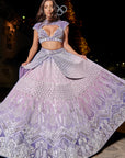 Purple Ombre Lehenga Set