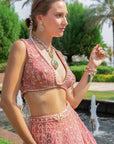 Victoria rose Pink Lehenga set