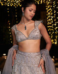 Shahi Shimmer Lehenga Set. 3 (Lehenga + Blouse + Dupatta)