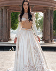 Pearl-fection White Trail Lehenga set