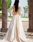 Pearl-fection White Trail Lehenga set