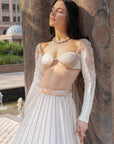 Pearl-fection White Trail Lehenga set