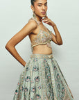 Lotus Teal Lehenga Set