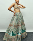 Lotus Teal Lehenga Set
