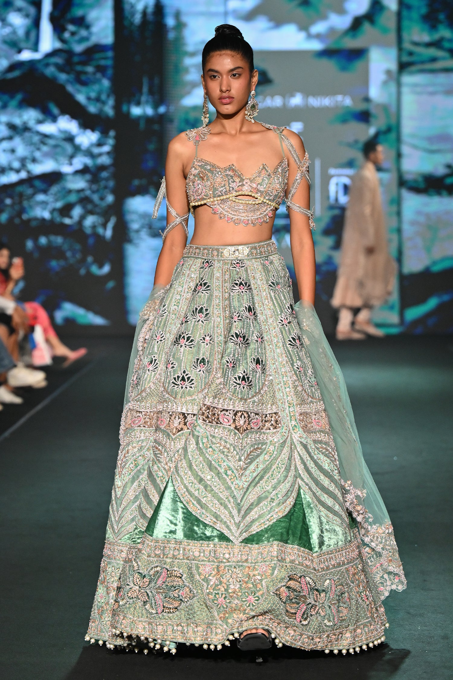 Lotus Teal Lehenga Set