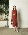 DRAPED WRAP-AROUND SKIRT