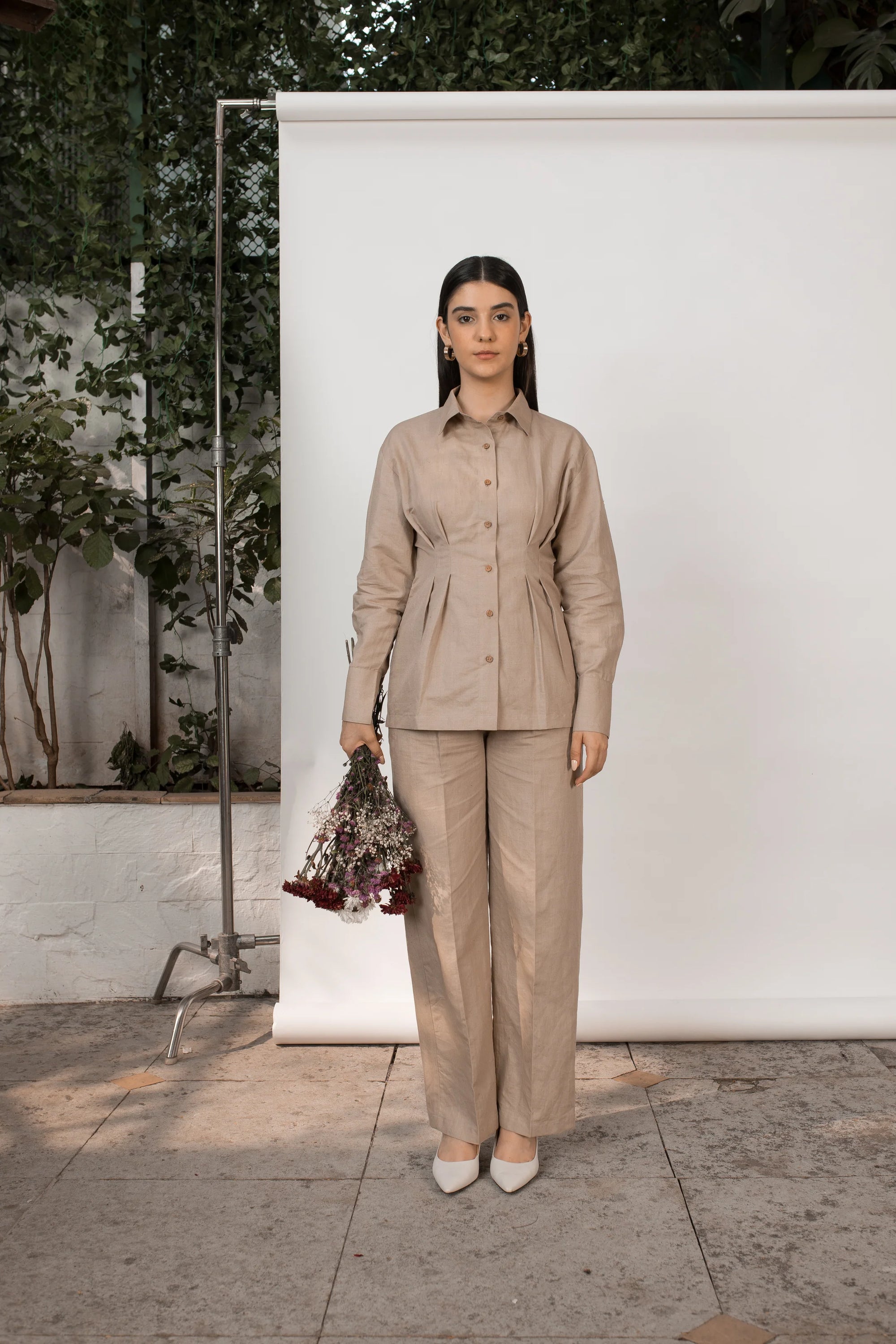 TAILORED PLEATED PANTS