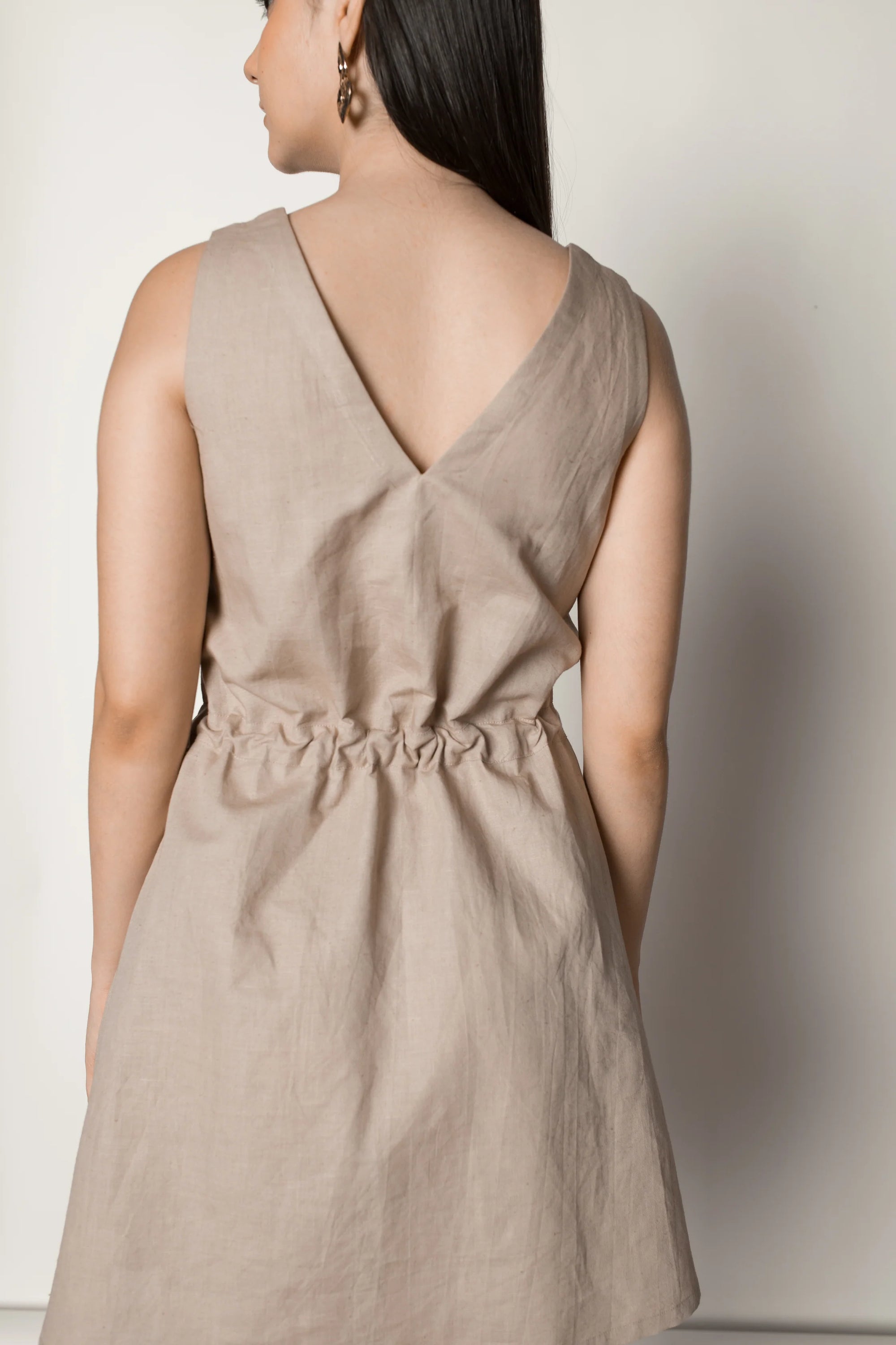 DRAWSTRING WAIST SUNDRESS