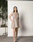 DRAWSTRING WAIST SUNDRESS