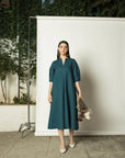 PLEATED A-LINE MAXI