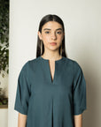 PLEATED A-LINE MAXI