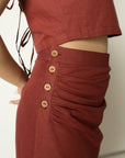 DRAPED WRAP-AROUND SKIRT