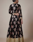 Purple Recycled Polyester Foil Printed Lehenga Set