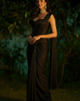 Noir corset saree Set