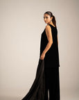 Noir Velvet Straight Suit with Dupatta