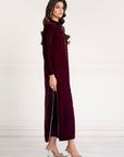 Maroon Luxe Velvet Suit Set