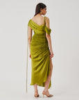 Olive Ruched Dress