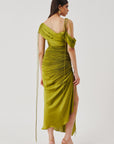 Olive Ruched Dress