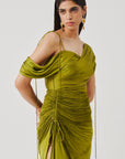 Olive Ruched Dress