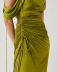 Olive Ruched Dress
