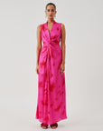Kiara Draped Dress in Pink