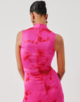 Kiara Draped Dress in Pink