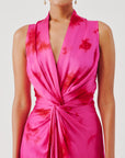 Kiara Draped Dress in Pink