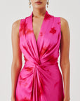 Kiara Draped Dress in Pink