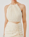 Lucid Muslin Halter Neck Top