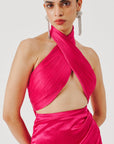Hope Halter Neck Top in Pink