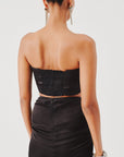 Mystery Bandeau Top in Black