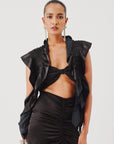 Mystery Bandeau Top in Black