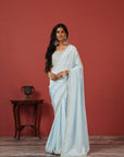 Blue Tassel Saree