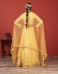 Sunshine Yellow Hand-Embroidered Lehenga Set