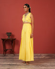 Sunshine Yellow Indo-Western Fusion Set