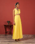 Sunshine Yellow Indo-Western Fusion Set