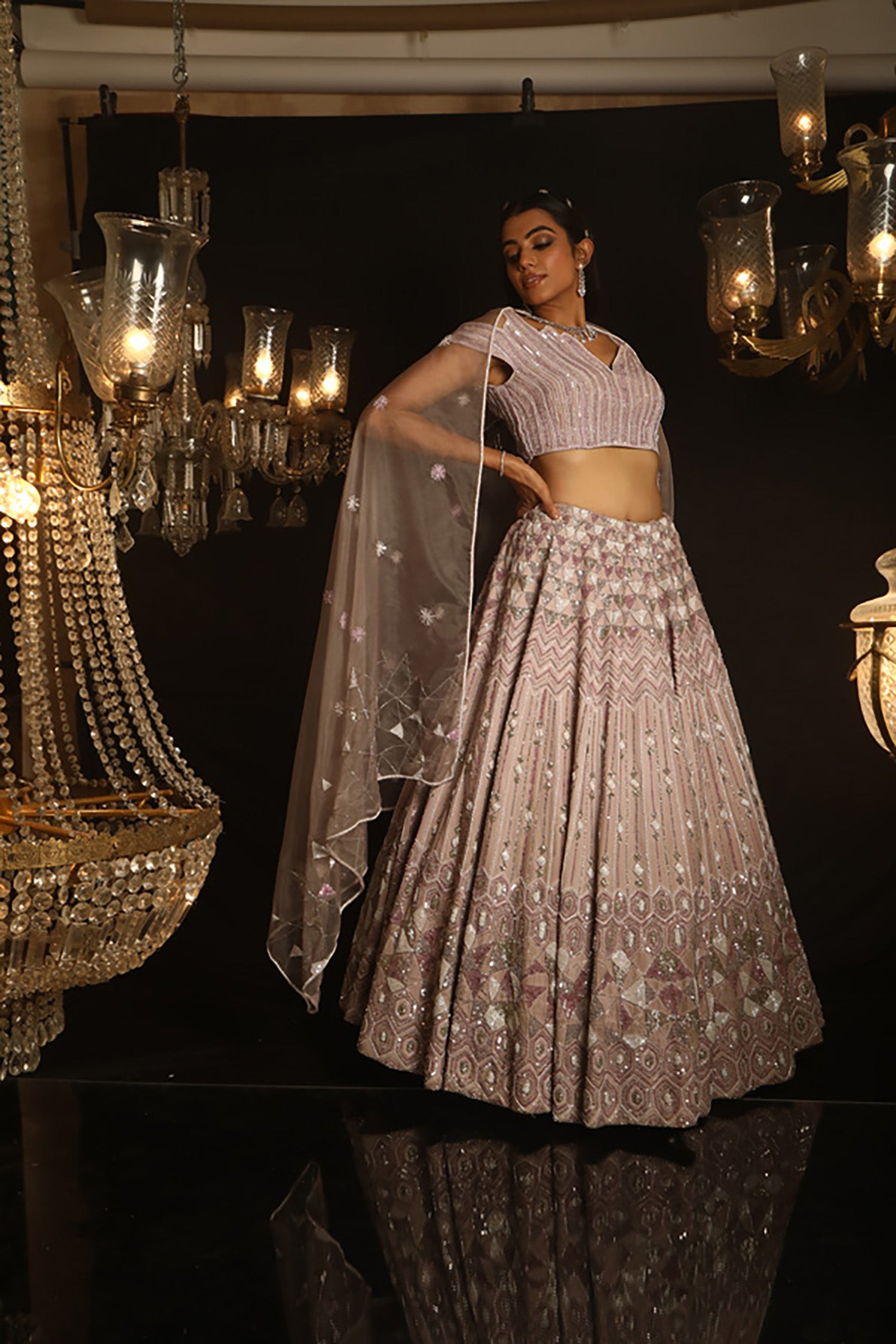 Mauvette Indo-Western