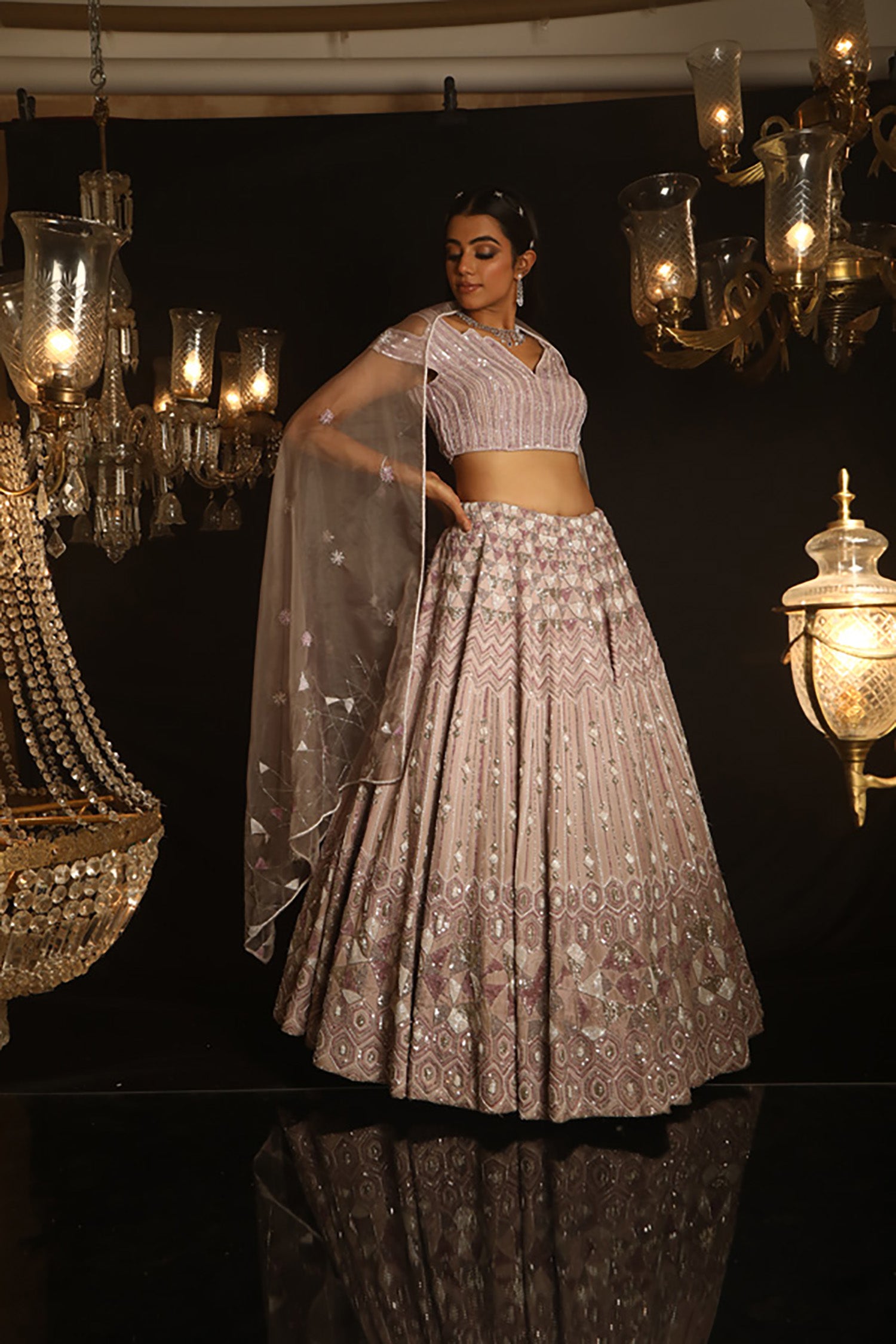 Mauvette Indo-Western