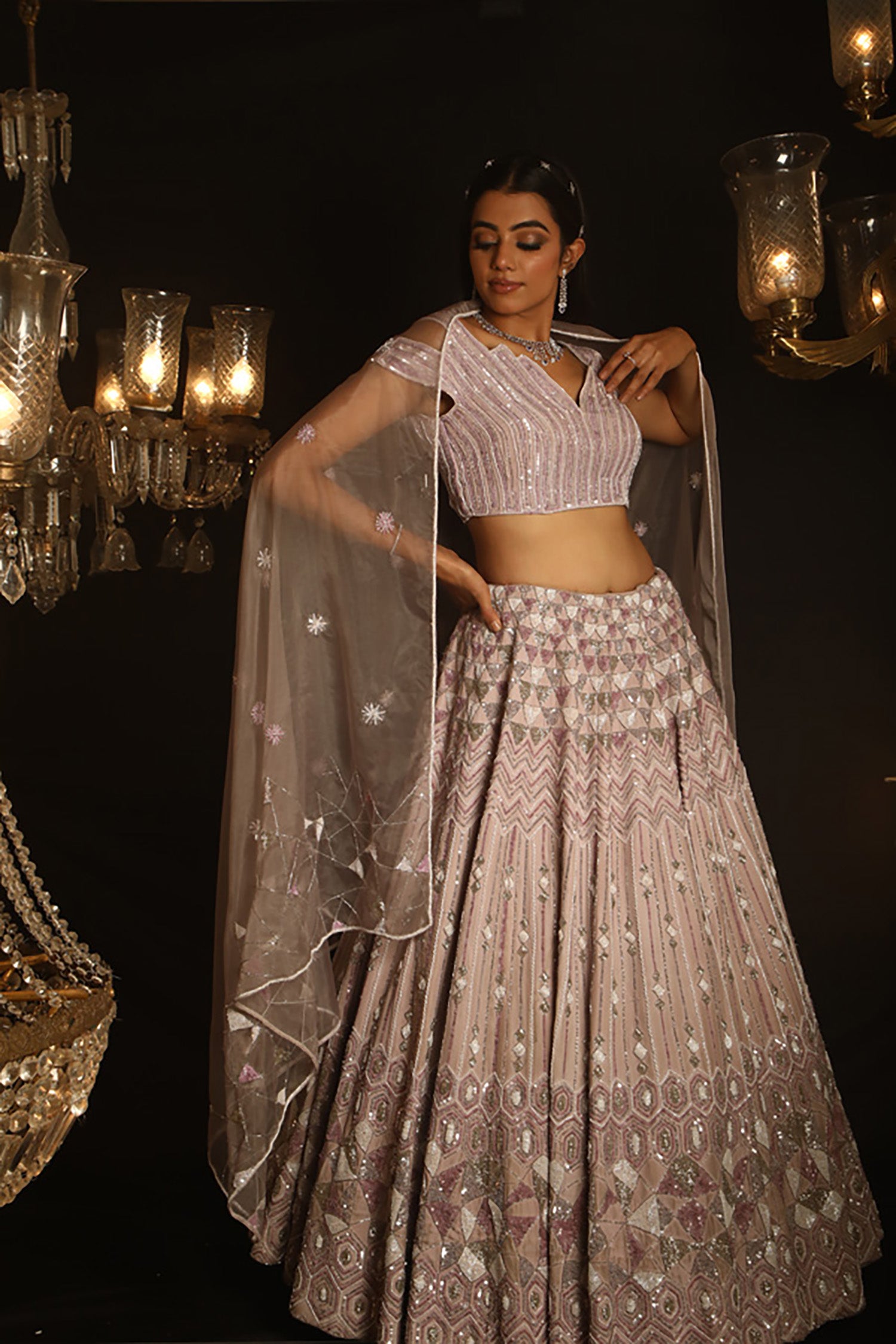 Mauvette Indo-Western