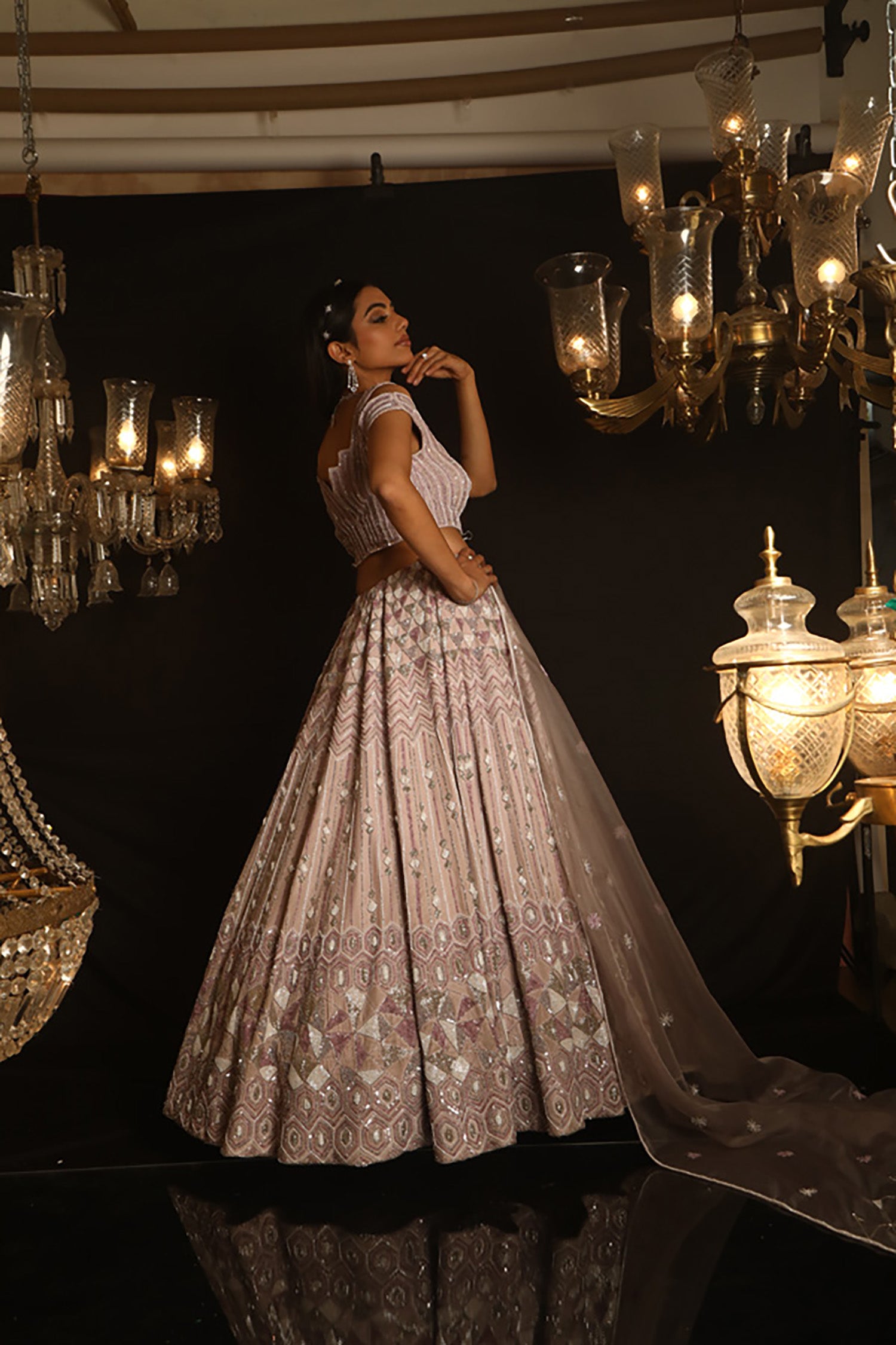 Mauvette Indo-Western