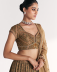 Kasturi Gold Lehenga Set