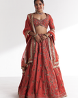 Kesar Tangerine Lehenga Set